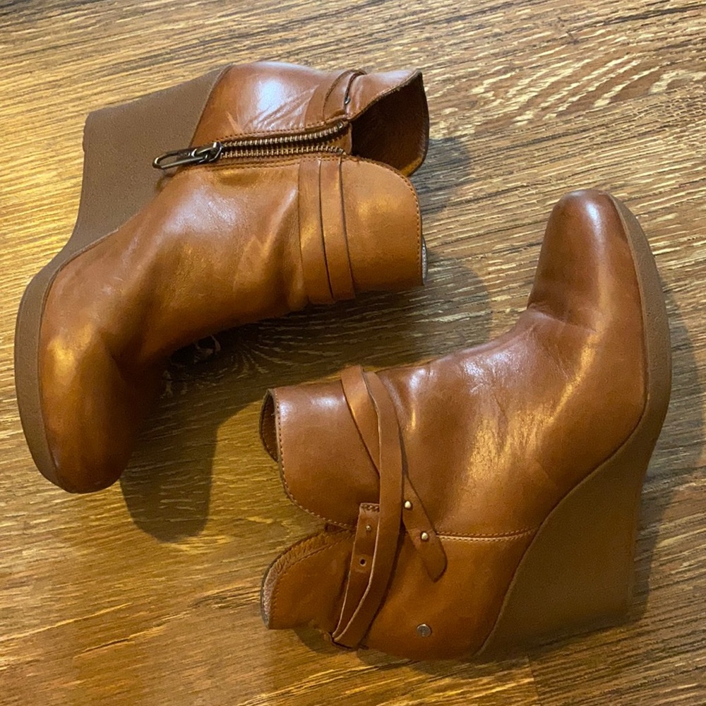 UGG Leather Wedge Boots